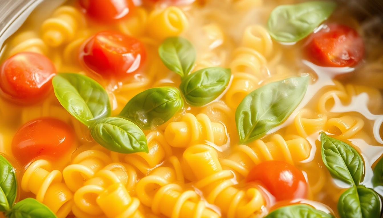 Cavatappi pasta in a creamy cheese sauce, garnished with fresh parsley and served in a white bowl on a rustic wooden table.