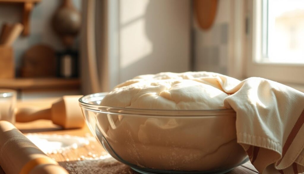 A basket of warm Gipfeli, paired with coffee and a side of honey for a cozy breakfast.