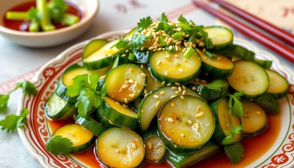 Homemade Din Tai Fung cucumber recipe with a perfect balance of spice and crunch